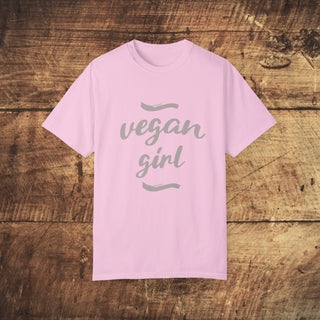 Vegan Girl Garment-Dyed T-shirt Printify