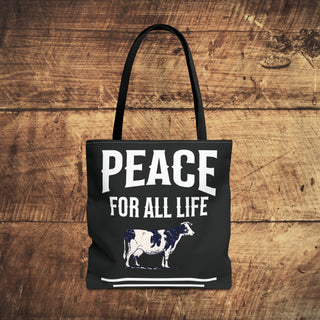 Peace For All Life Tote Bag Printify