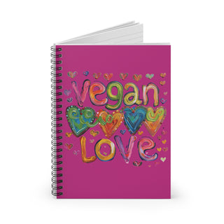 Vegan Love Spiral Notebook - Ruled Line