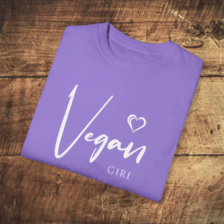 Vegan Girl Garment-Dyed T-shirt Printify