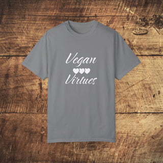 Vegan Virtues Garment-Dyed T-shirt Printify