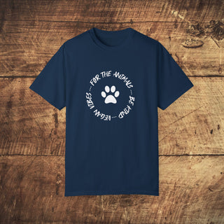 For The Animals Garment-Dyed T-shirt Printify