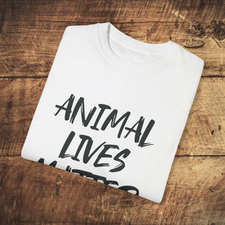 Animal Lives Matter Garment-Dyed T-shirt Printify