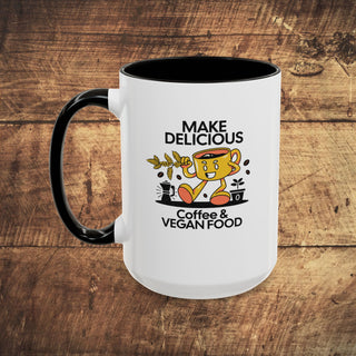 Make Delicious Coffee Colorful Mug, 15oz