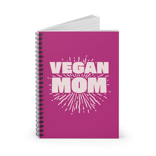 Vegan Mom Spiral Notebook - Ruled Line