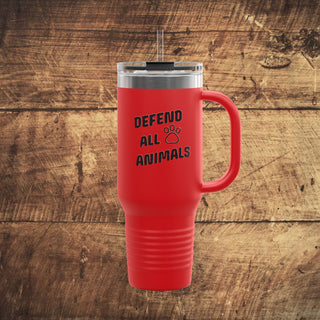 Defend All Animals Insulated Travel Mug, 40oz