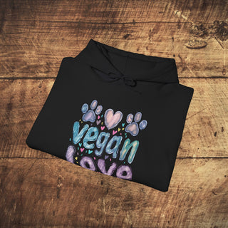 Vegan Love Heavy Blend™ Hooded Sweatshirt Printify