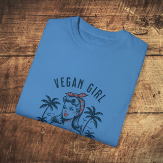 Vegan Girl Garment-Dyed T-shirt Printify