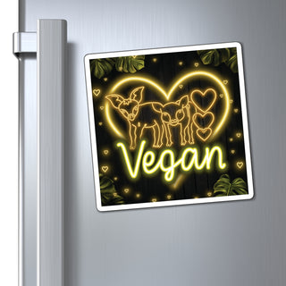 Vegan Hearts Magnet Printify