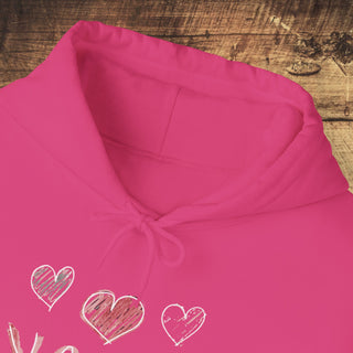 Vegan Hearts Heavy Blend™ Hooded Sweatshirt Printify