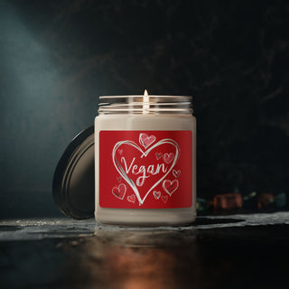 Vegan Hearts Scented Soy Candle, 9oz