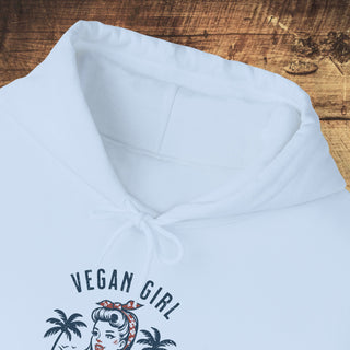 Vegan Girl Heavy Blend™ Hooded Sweatshirt Printify