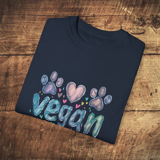 Vegan Love Garment-Dyed T-shirt Printify