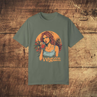 Vegan Girl Garment-Dyed T-shirt Printify