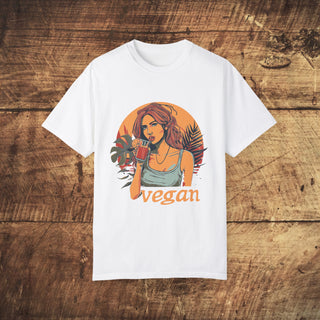 Vegan Girl Garment-Dyed T-shirt Printify