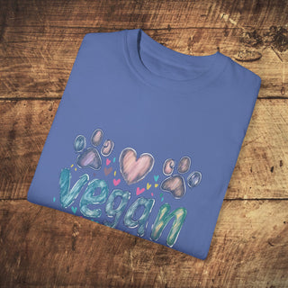 Vegan Love Garment-Dyed T-shirt Printify