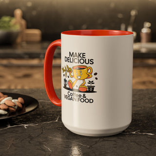 Make Delicious Coffee Colorful Mug, 15oz
