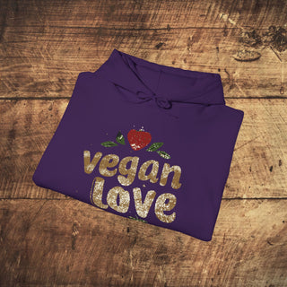 Vegan Love Heavy Blend™ Hooded Sweatshirt Printify