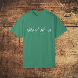 Vegan Virtues Garment-Dyed T-shirt Printify
