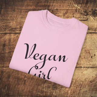 Vegan Girl Garment-Dyed T-shirt Printify