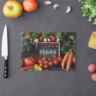 Vegan Tempered Glass Cutting Board Printify