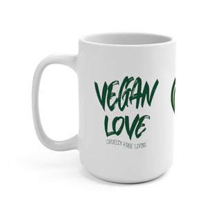 Vegan Love Coffee Mug 15oz Printify