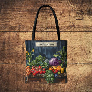 Plant-Based Only Tote Bag Printify