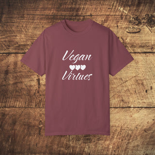 Vegan Virtues Garment-Dyed T-shirt Printify