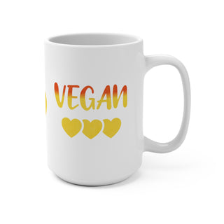 Vegan Hearts Coffee Mug 15oz Printify