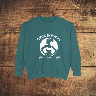 Fueled By Plants Garment-Dyed Sweatshirt Printify