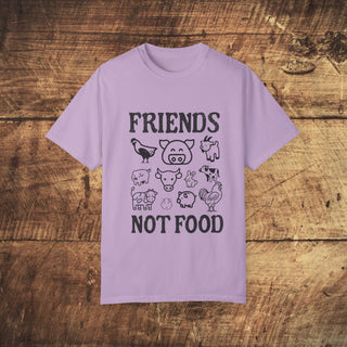 Friends Not Food Garment-Dyed T-shirt Printify