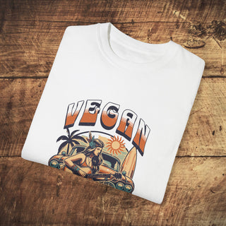 Vegan Hippie Garment-Dyed T-shirt Printify