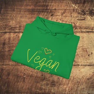 Vegan Hearts Heavy Blend™ Hooded Sweatshirt Printify