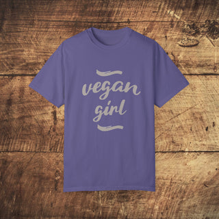 Vegan Girl Garment-Dyed T-shirt Printify