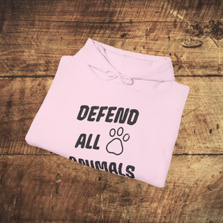 Defend All Animals Heavy Blend™ Hooded Sweatshirt Printify