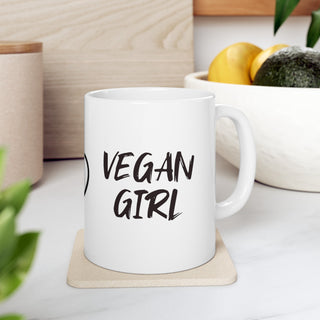 Vegan Girl Coffee Mug, 11oz Printify