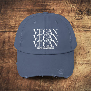 Vegan Unisex Distressed Cap Printify