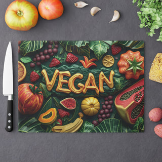 Vegan Tempered Glass Cutting Board Printify