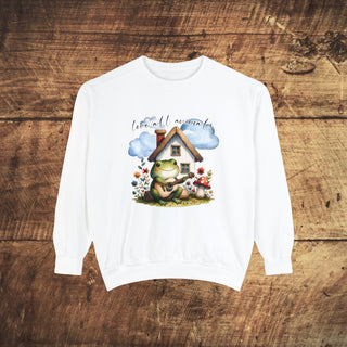 Love All Animals Garment-Dyed Sweatshirt Printify