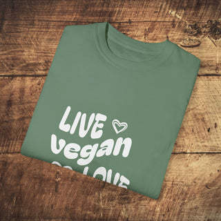 Live Vegan Unisex Garment-Dyed T-shirt