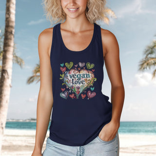 Vegan Love Women's Ideal Racerback Tank Printify