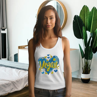 Vegan Hearts Women's Ideal Racerback Tank Printify