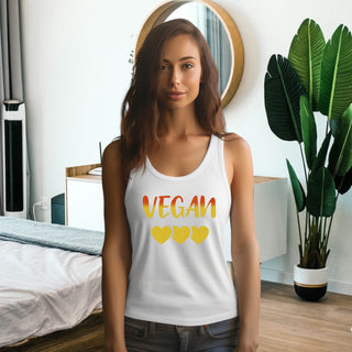 Vegan Hearts Women's Ideal Racerback Tank Printify