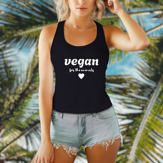 Vegan For The Animals Women's Ideal Racerback Tank Printify