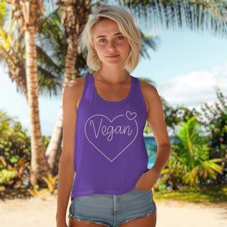 Vegan Hearts Women's Ideal Racerback Tank Printify