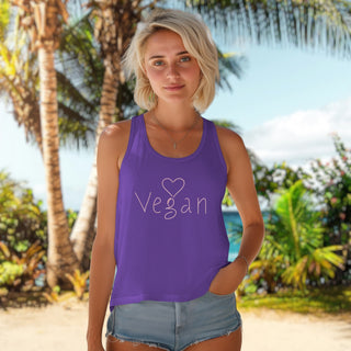 Vegan Heart Women's Ideal Racerback Tank Printify