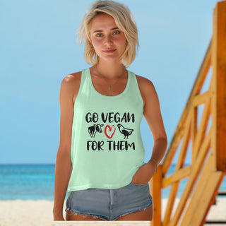 Go Vegan Women's Ideal Racerback Tank Printify