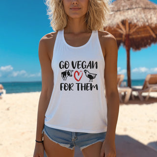 Go Vegan Women's Ideal Racerback Tank Printify