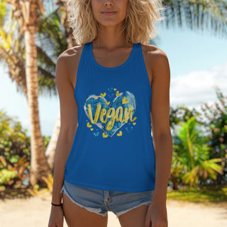 Vegan Hearts Women's Ideal Racerback Tank Printify