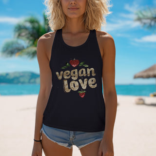 Vegan Love Women's Ideal Racerback Tank Printify